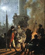 Nicolas-Antoine Taunay Le bivouac des sans coulottes oil painting